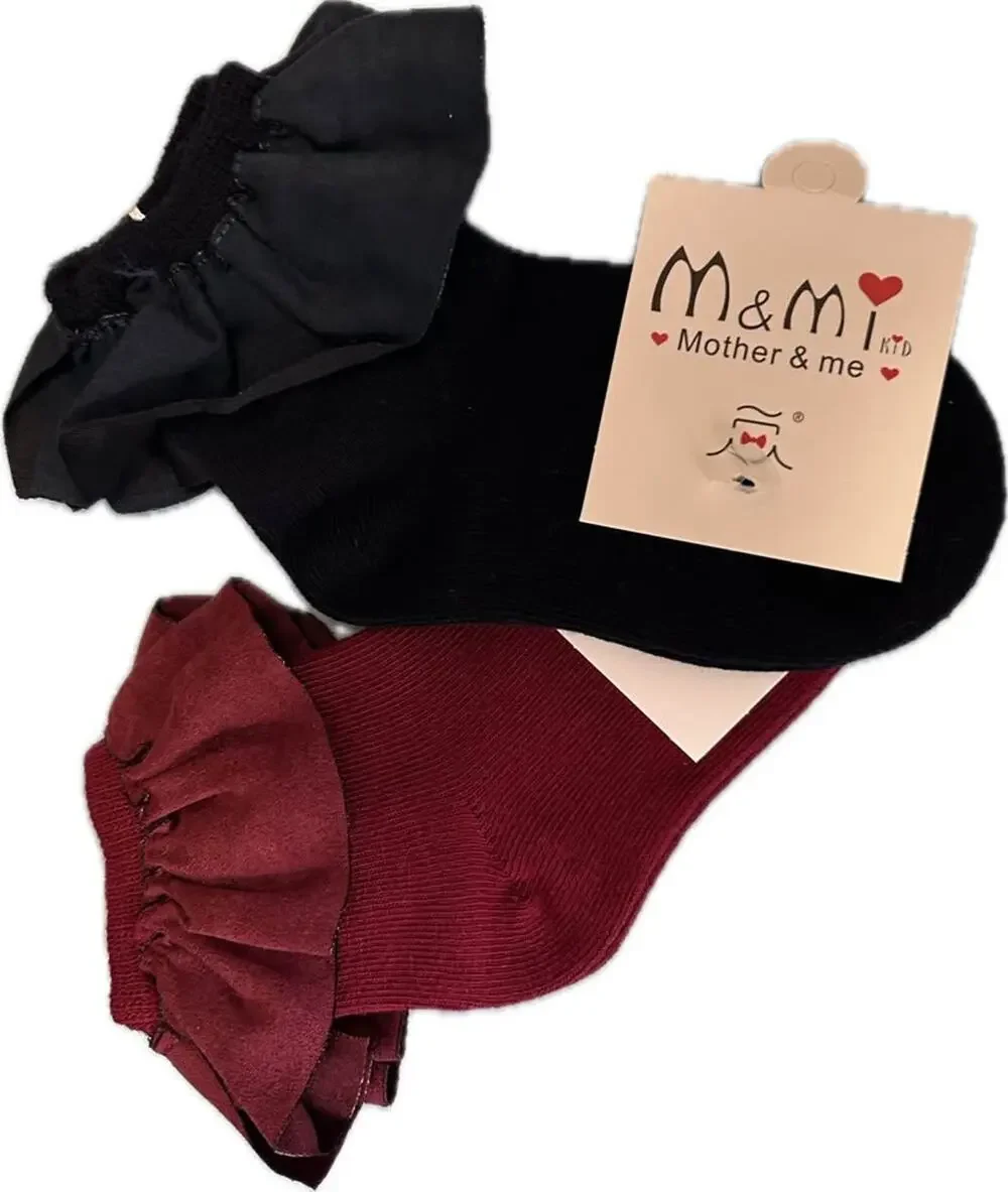 New Two pairs cotton ruffled little girl’s socks age 1-3